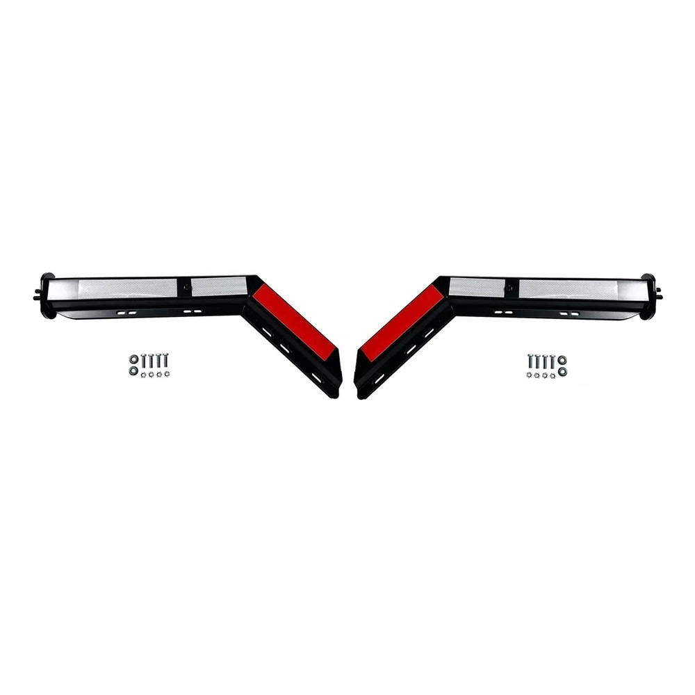 Pair 1.125" Bolt Pattern Angled Black Spring Loaded Mud Flap Hanger Set