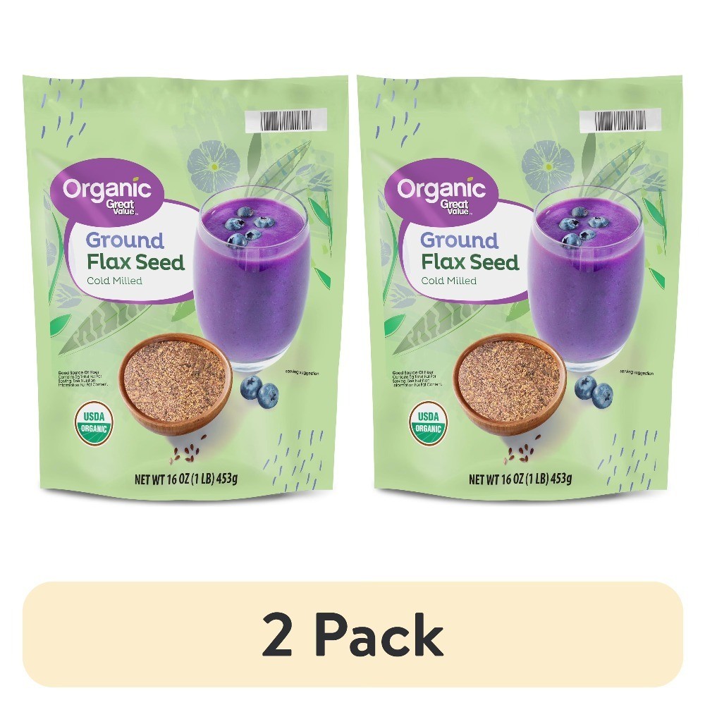 Organic Ground Cold Milled Flax Seed 2 Pack 16 oz
