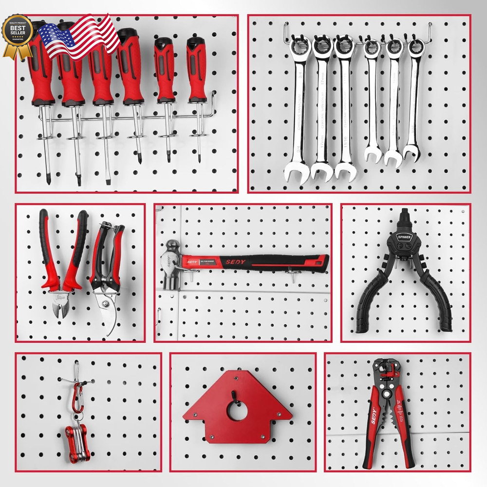 300-Piece Pegboard Hook Set, Pegboard Organizer Accessories for Hanging Durable