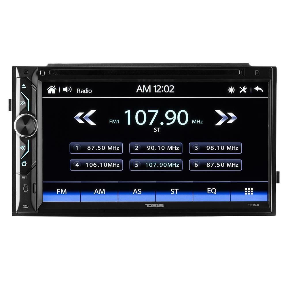 DS18 6.9" Double Din Car Bluetooth DVD CD AUX/USB/SD Player Mirror Link Stereo 7