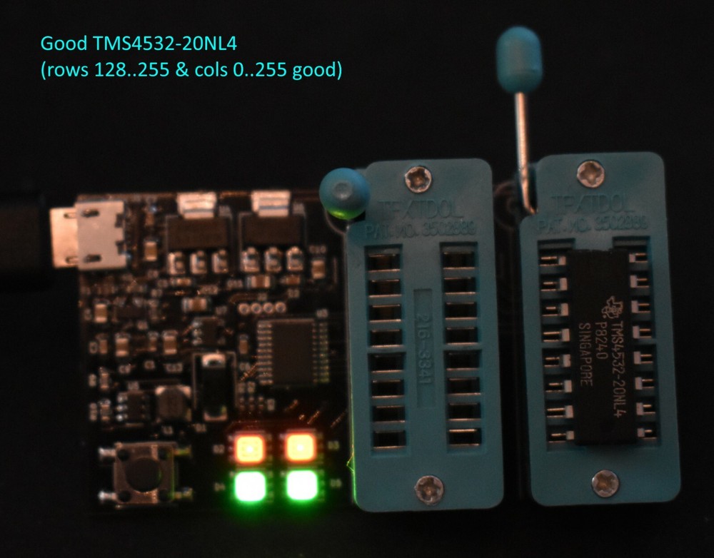 Dynamic RAM (DRAM) Tester for Retro Computers (4Kbit to 1Mbit).