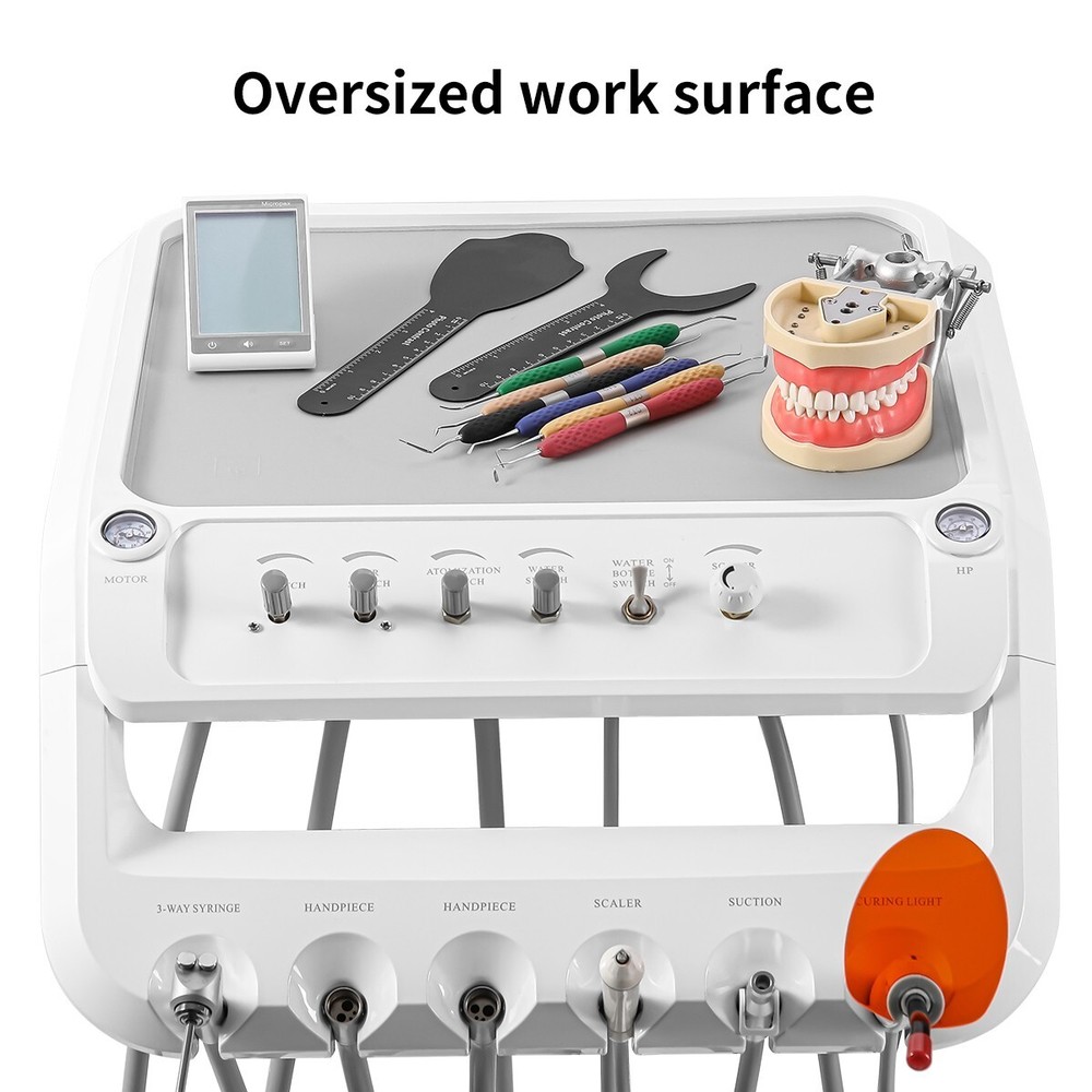 Dental Unit Chair Computer Controlled P10 Blue /Moblie Delivery Unit Compressor