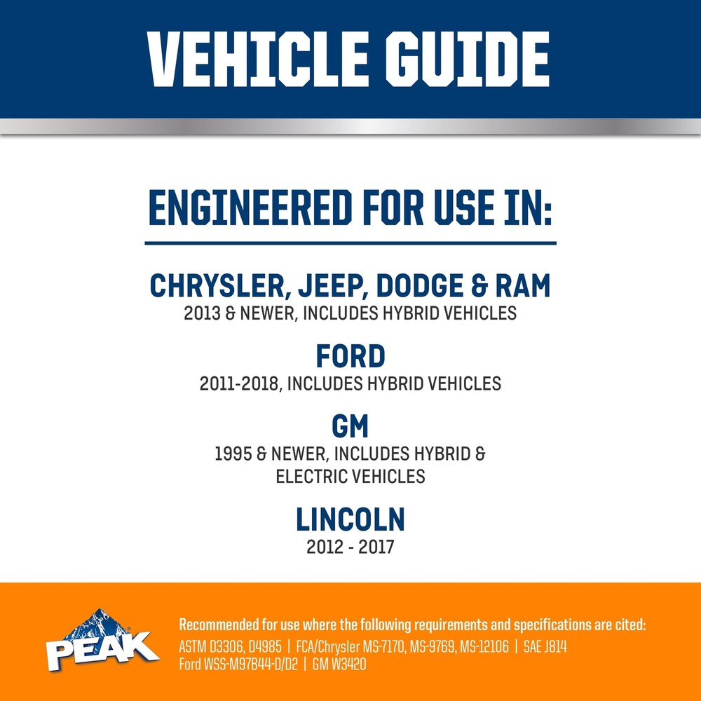 PEAK OET Extended Life Orange Concentrate Antifreeze/Coolant for North Ameri...