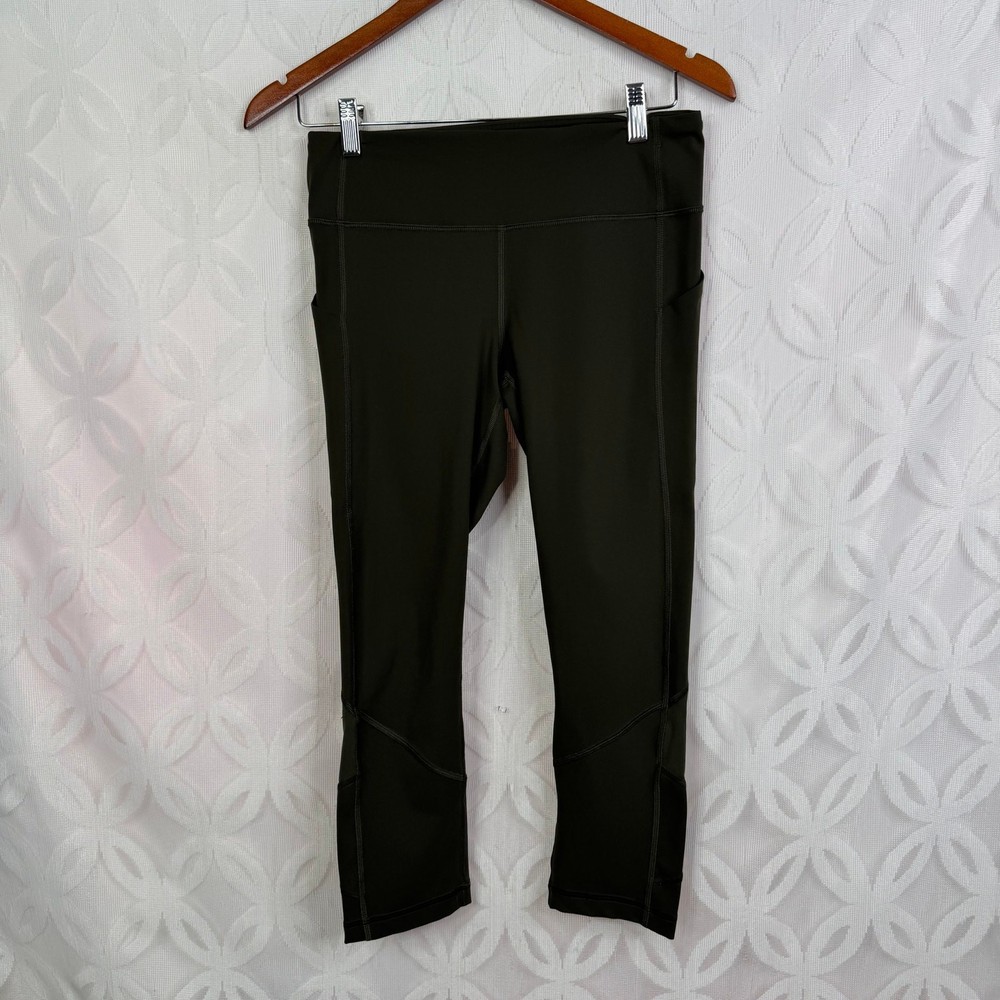 Lululemon Pace Rival Crop Full-On Luxtreme 22" Dark Olive Legging Size 6