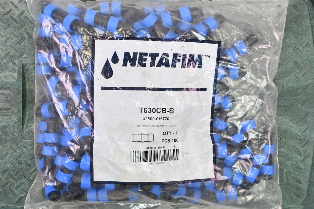 100 NETAFIM Ring‑Lock Insert Coupling TWD x TWD Thin‑Wall Dripline T630CB‑B