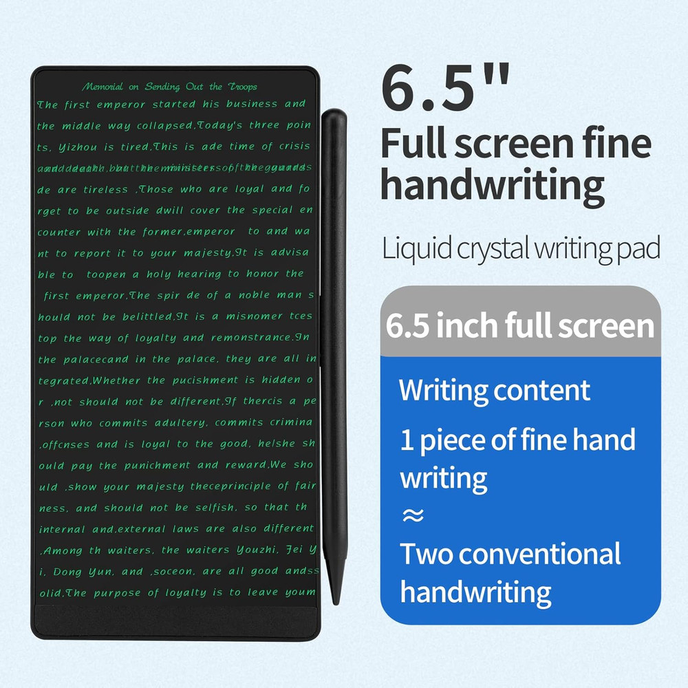 Mini LCD Writing Tablet, 6.5In Erasable Reusable Electronic Drawing Pads, Electr
