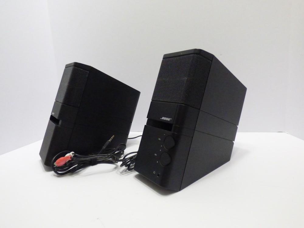 Bose MediaMate Computer Speaker Pair WITHOUT AC Adapter Tested & Works