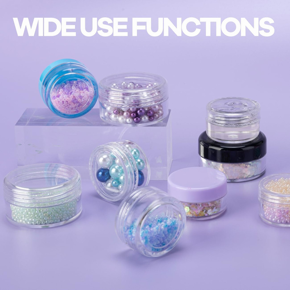10 Gram 20 Count Sample Containers, Small Plastic Containers with Lids, Empty Sa