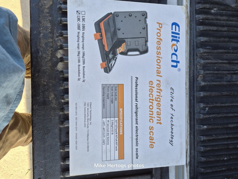 Elitech Refridgerant Scale Lmc100f