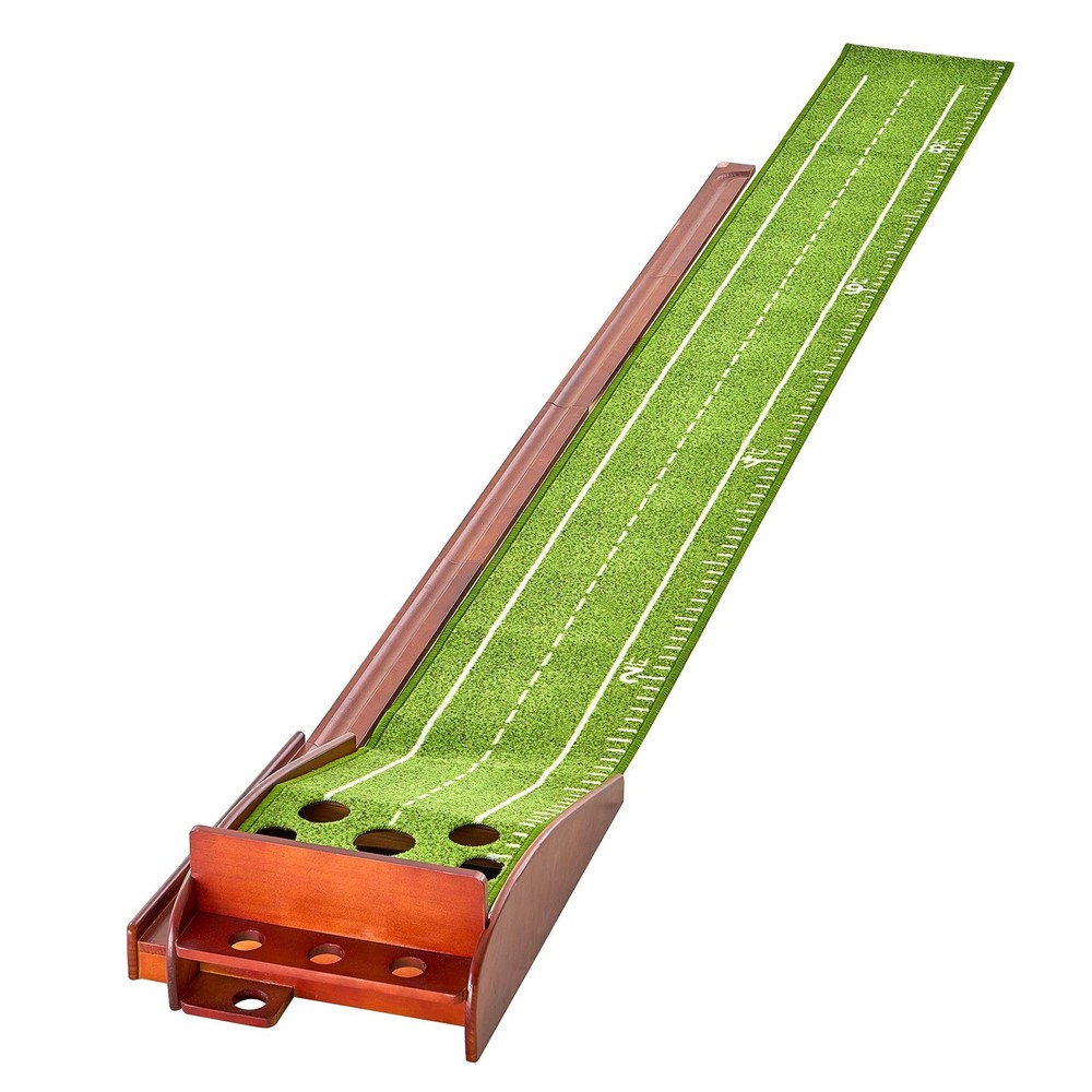 5 Hole Golf Putting Mat Indoor Training Aid Practice Green Auto Return System