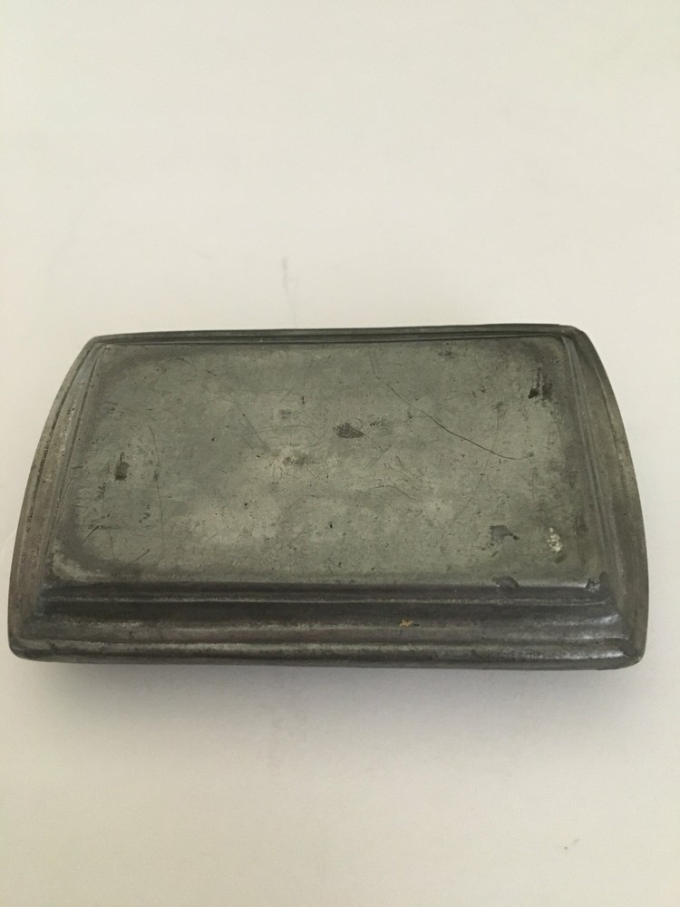 Antique English Pewter Vesta Case