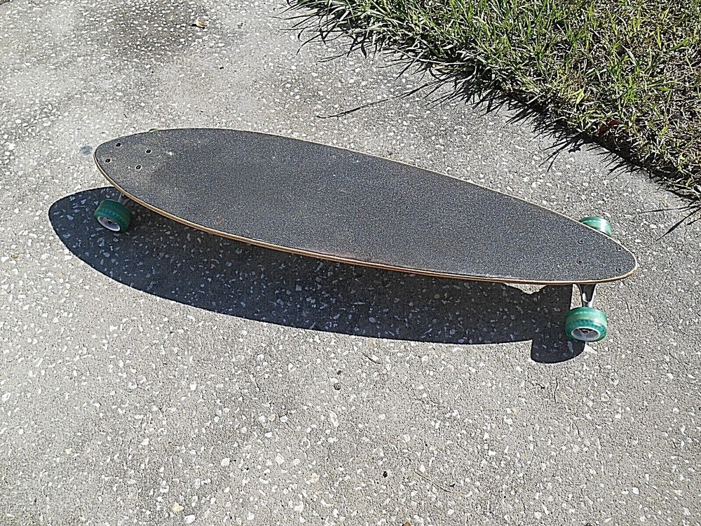Atom Pintail 39" Longboard Skateboard Concave Maple Deck Blue Surf