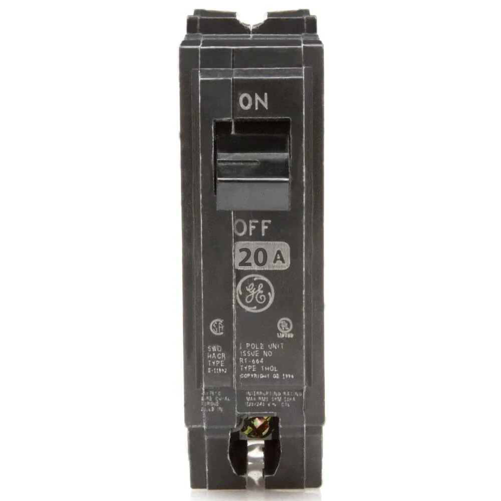 GE THQL120 20A 1-Pole Circuit Breakers 120/240V