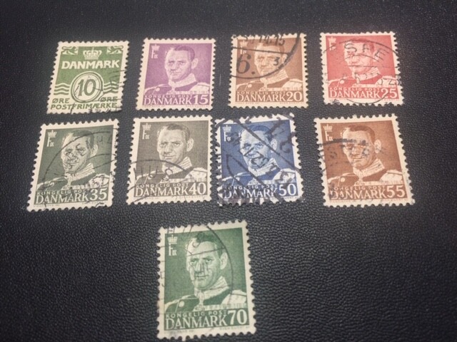 Denmark 318-326 used