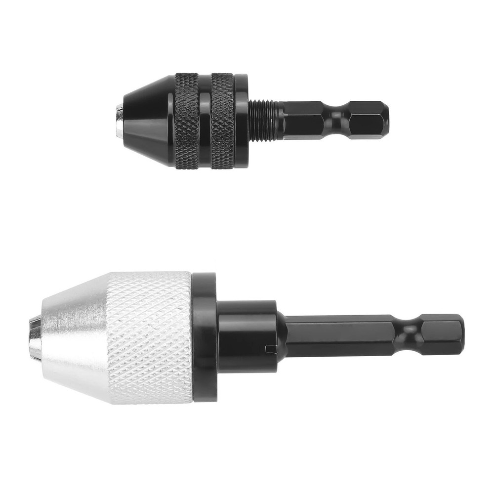 2x Keyless Chuck Conversion 1/4" Hex Shank For Drill Bit Adapter Professional