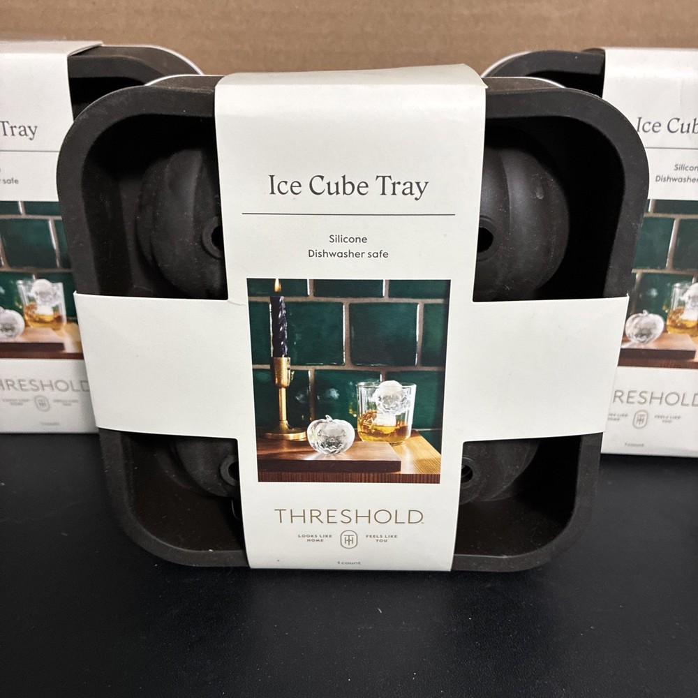 3 Jack O'Lantern Silicone Ice Cube Trays