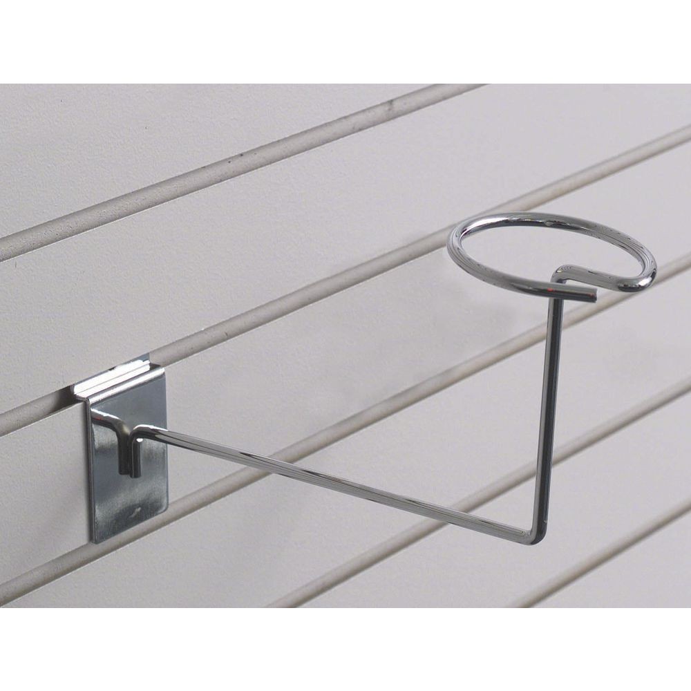 HUBERT Slatwall Hat Display Chrome