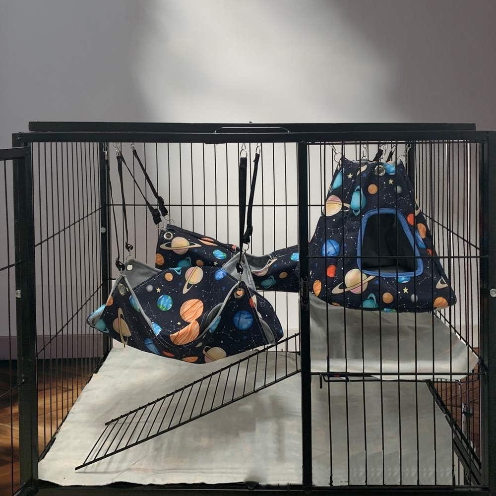 Galaxy Black Ferret Hammock Tent & Tunnel Set - Adjustable & Durable