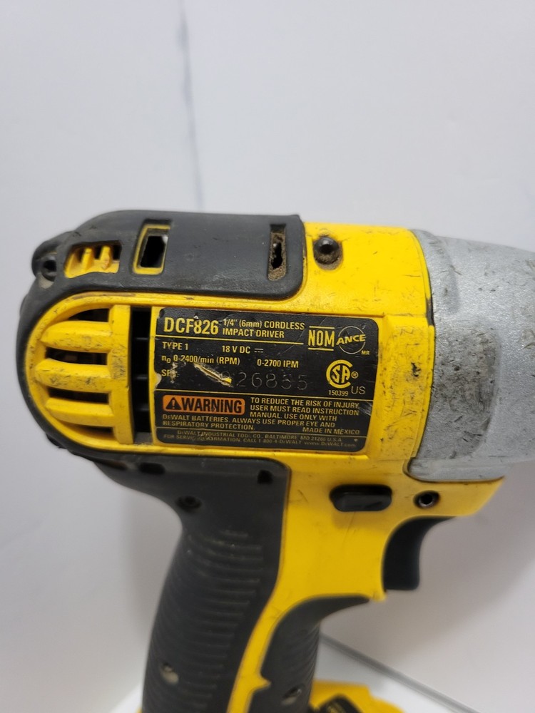 Dewalt DCF826 18V Impact Driver 1/4" - TOOL ONLY - Tested