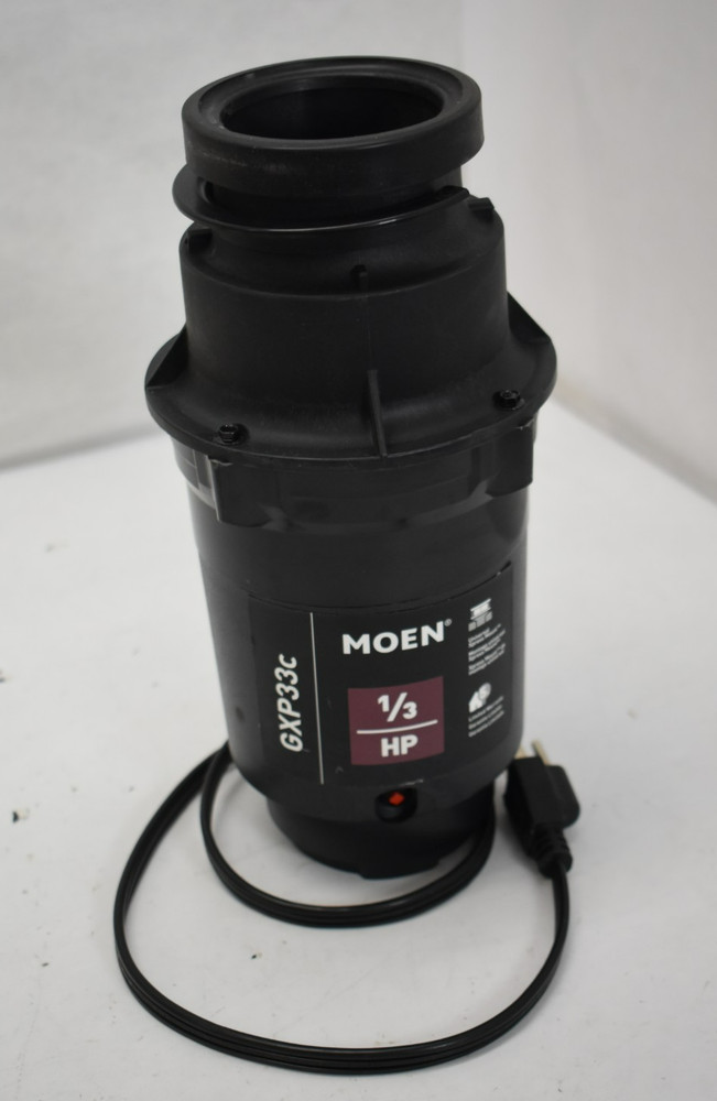 Moen Lite Series Pro 1/3 HP Compact Continuous Feed Garbage Disposal GXP33C READ
