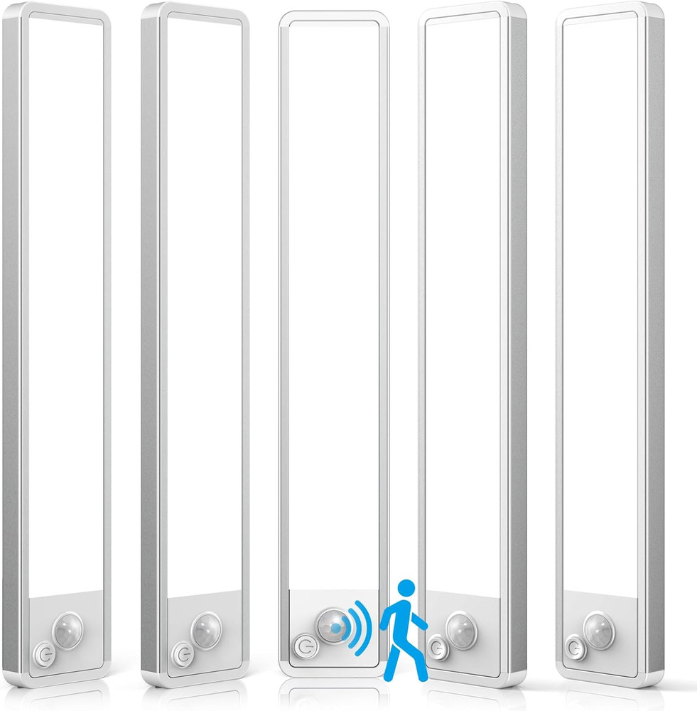 5 Pack under Cabinet Lighting Wireless 2200Maah Rechargeable LED Motion Sensor M