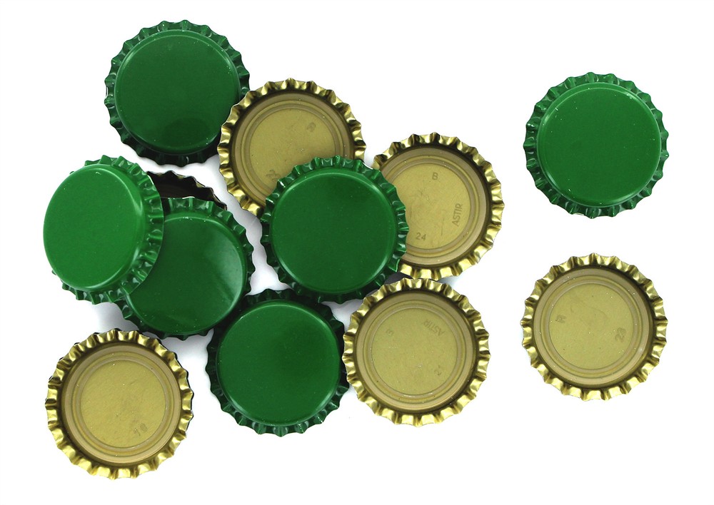 Crown Caps With Oxy-Liner - Case of 10,000 Caps Green