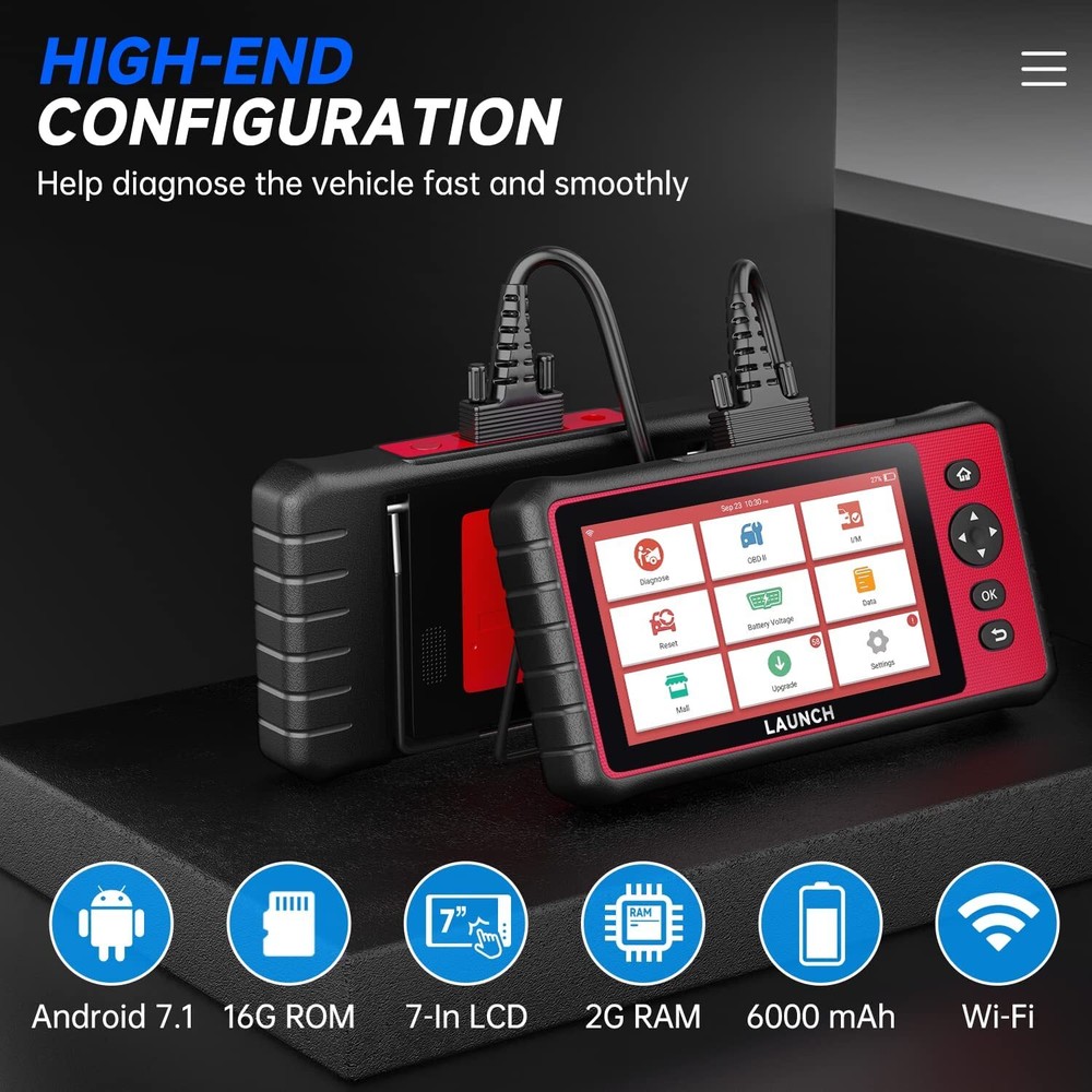 Launch CRP909 All System Car Diagnostic Scanner Tool SAS ABS Injector Key Coding