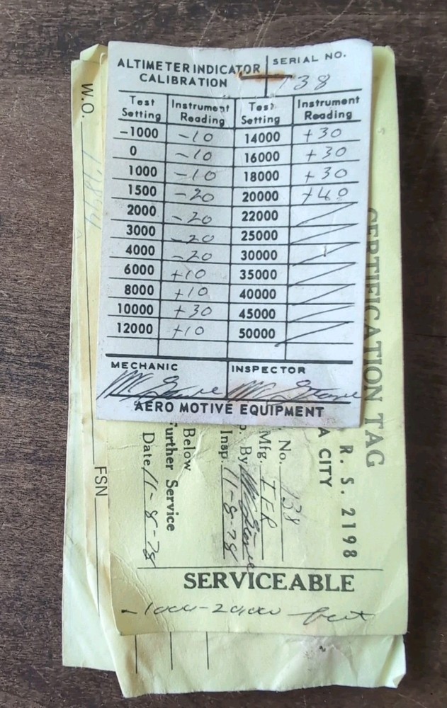 IFR Encoding Altimeter E41-20 1975 1,000-20,000 Feet. UNTESTED.
