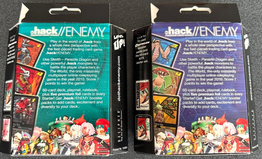 Dot .hack Enemy * Contagion Starter Deck Combo * Kite + Black Rose New Sealed!