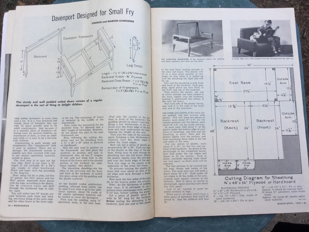 Vintage 1959 Workbench Magazine