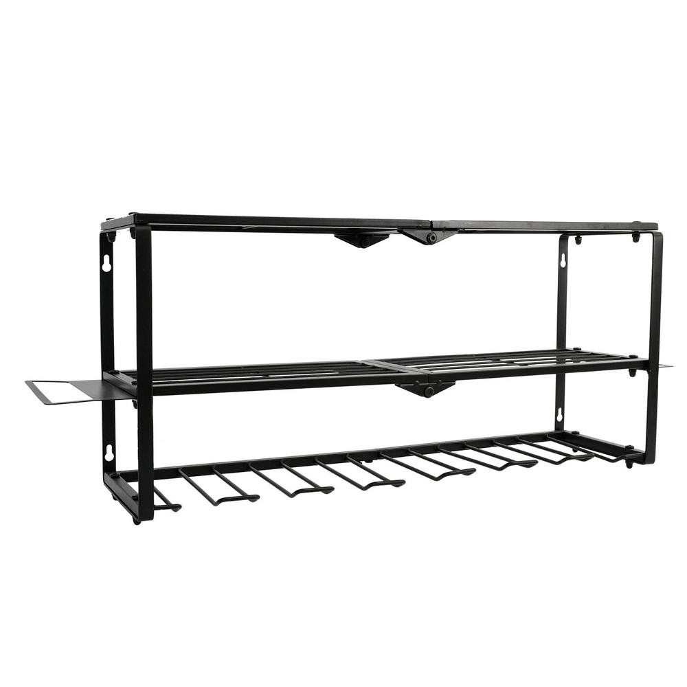Power Tool Organizer Wall Mount 200Lbs Load 3 Layers Storage Rack 8 Drill Holder