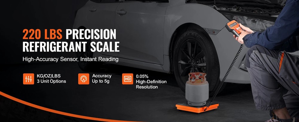 Refrigerant Scale 110/220 LBS Charging Recovery Freon Scale with Remote Control