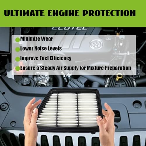 Engine & Cabin Air Filter Kit for CRV CR-V 2.4L 2017-2019, Replace White 2
