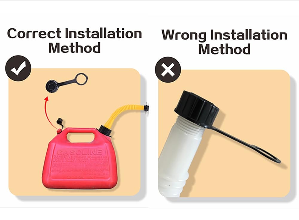 Replacement Gas Can Spouts Improved Design Flexible Pour Nozzle for White