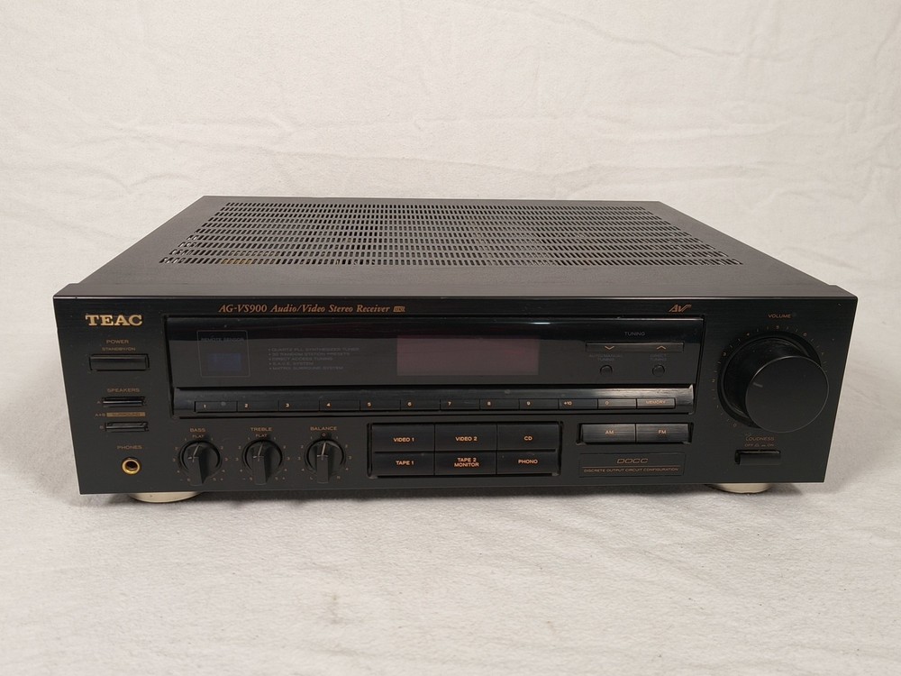 Teac AG-VS900 Audio/ Video Stereo Receiver Bundle With Remote Tested Working