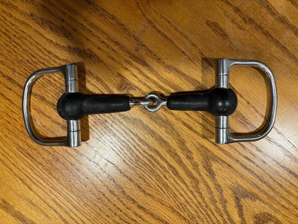 D-ring Rubber Snaffle Bit