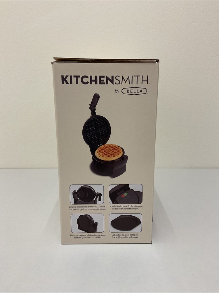 Bella Rotating Belgian Waffle Maker Model # TSK-2126W Non- Stick Fast G131