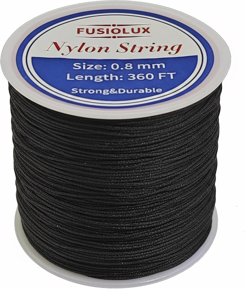 0.8Mm Nylon Cord for Bracelet Making, Strong Non-Stretch Craft String for Braidi