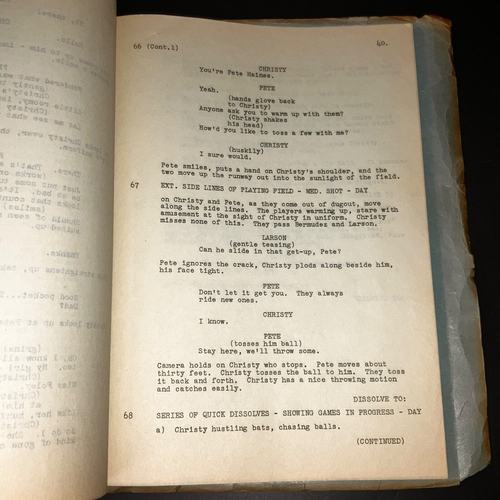 KID FROM LEFT FIELD (2/14/53) Scarce Complete at 41p Final In-Process Script+COA