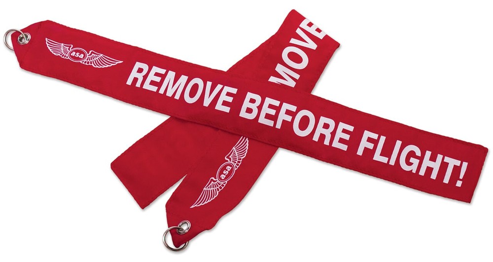ASA Remove Before Flight Banner - High Visibility Red Streamer