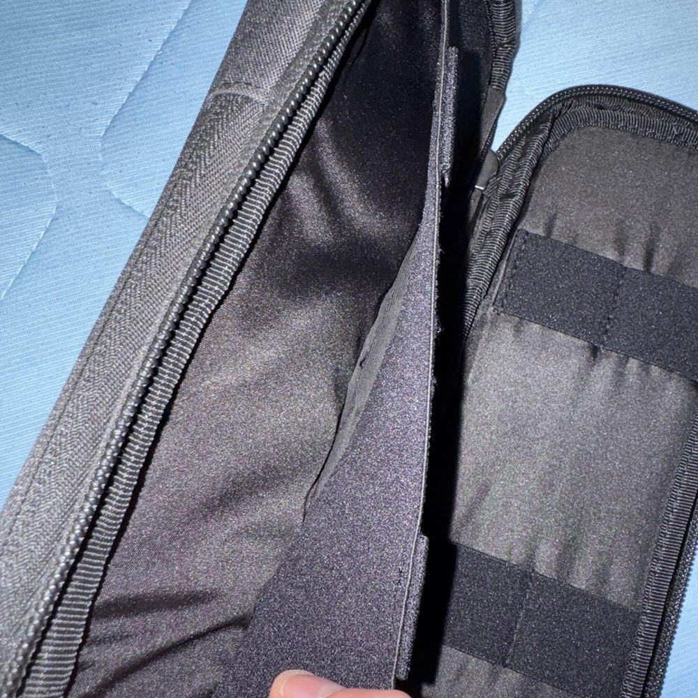 SIDE BY SIDE BLACK NYLON GADGET POUCH #e14bf5