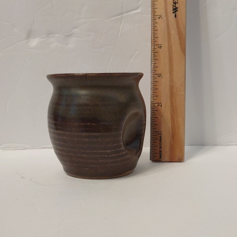 Samuel Calder Studio Art Pottery Sugar Cup Earthenware Matte Stoneware