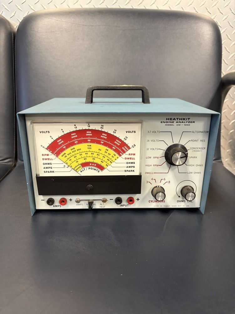 Heathkit Engine Analyzer Model CM-1050  + Manual And Connections! Working