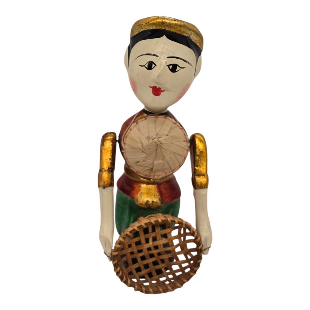 VIETNAMESE WATER PUPPETS SET OF 3 PULL STRING JOINTED