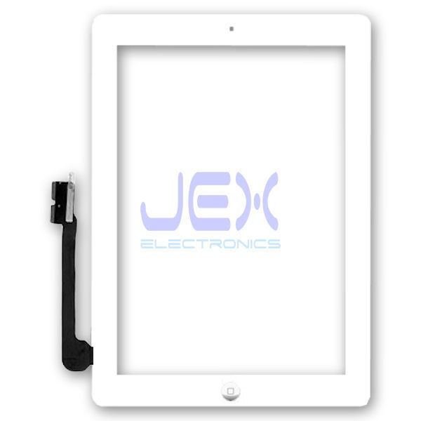 Replacement White Glass Digitizer Touch Screen Full Front Assembly for iPad 4