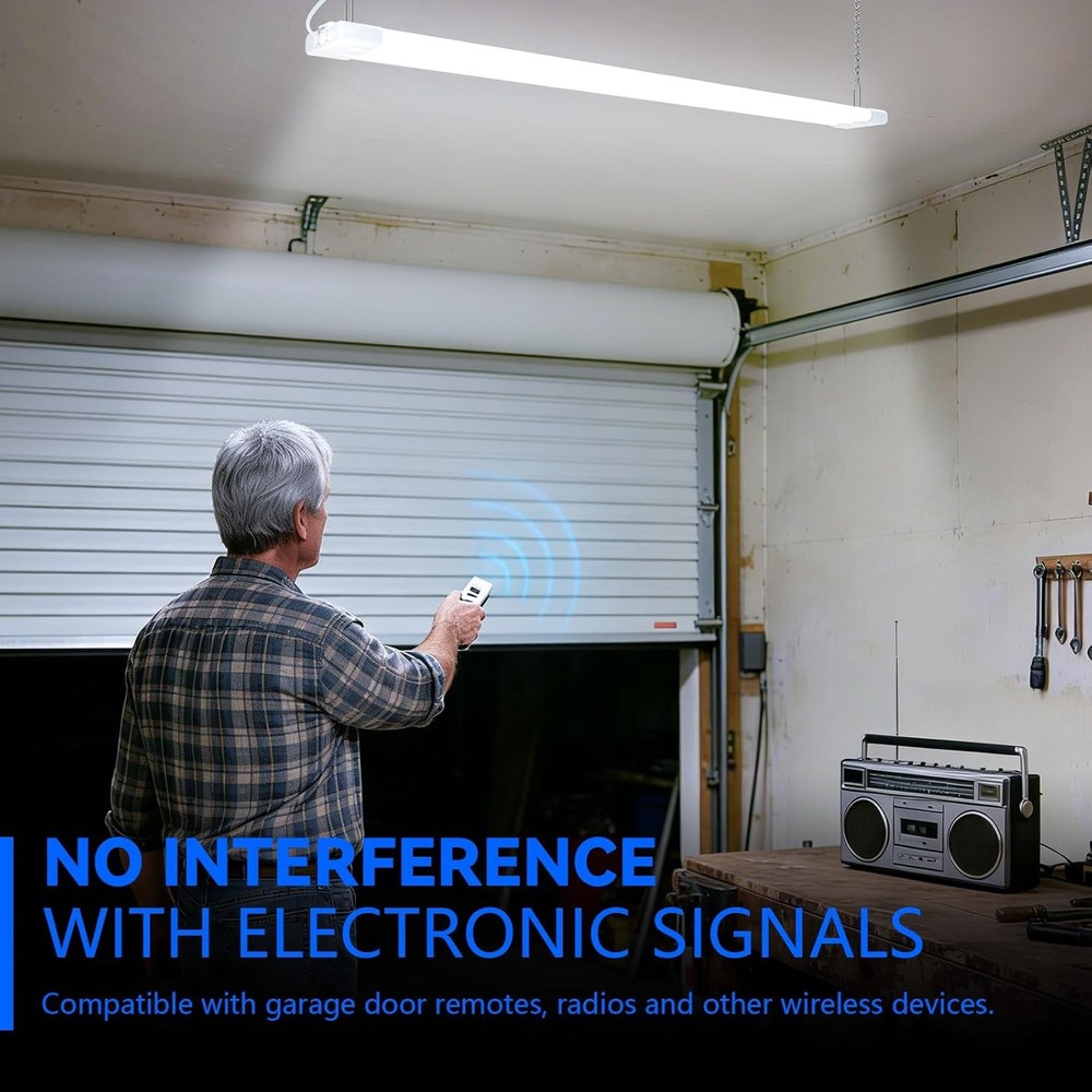 4FT Linkable LED Workshop Light 4000K-5000K-6500K 30-50W Adjustable Ceiling Lamp