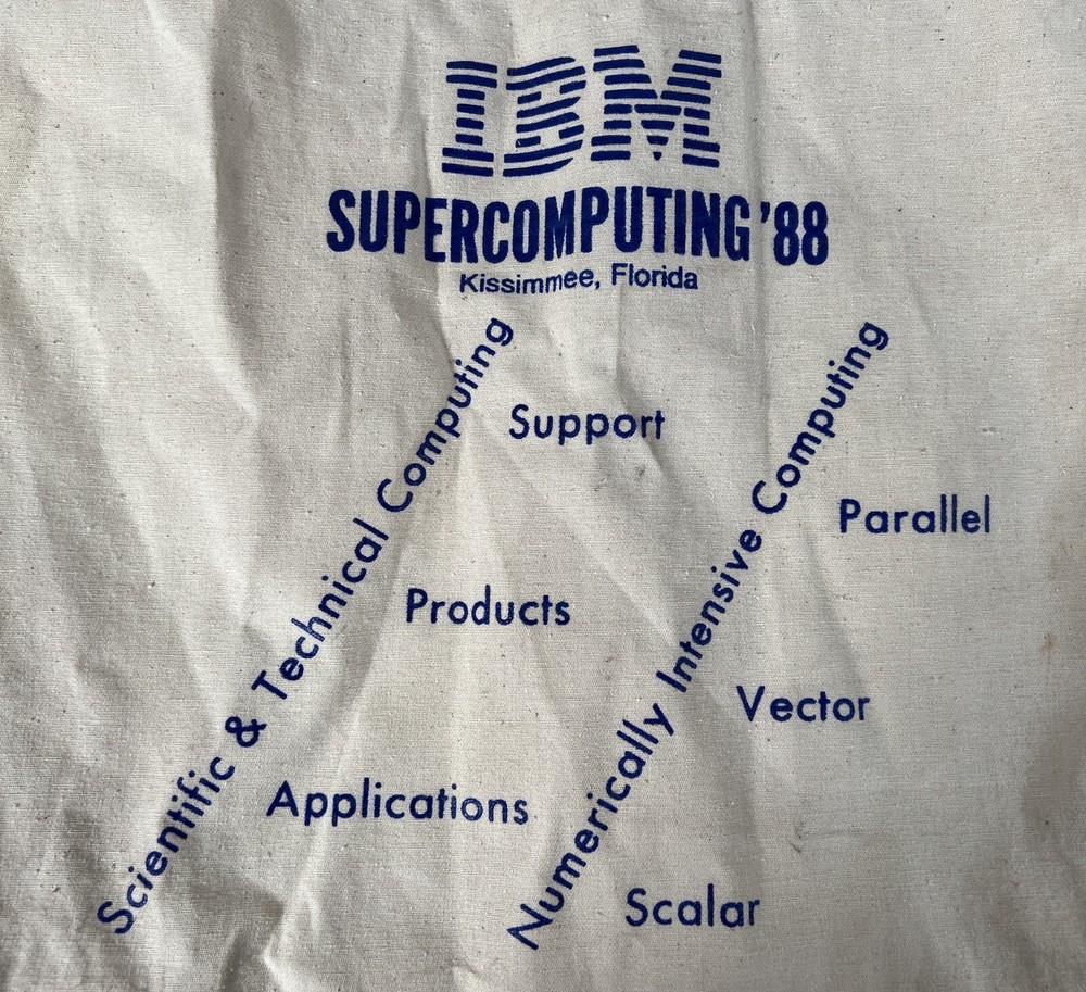 Rare IBM SUPERCOMPUTING 1988 FL Convention Tote Bag Computer Pc