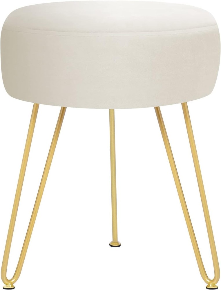 Multifunctional Vanity Stools - Velvet Round Ottoman Modern Dressing Stool -U...