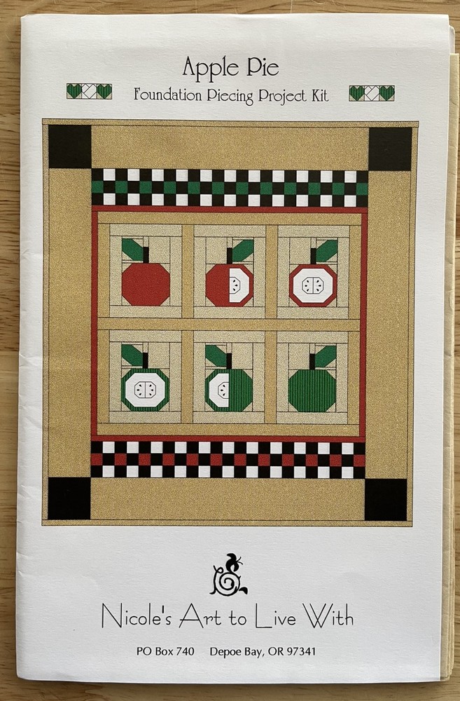Nicole's Art to Live With Apple Pie Foundation Piecing Project Kit pattern