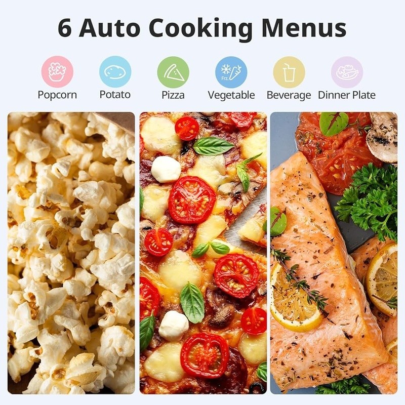 Two-Step Child Lock Microwave Oven 700W Mute Function Eco Mode Express Cooking